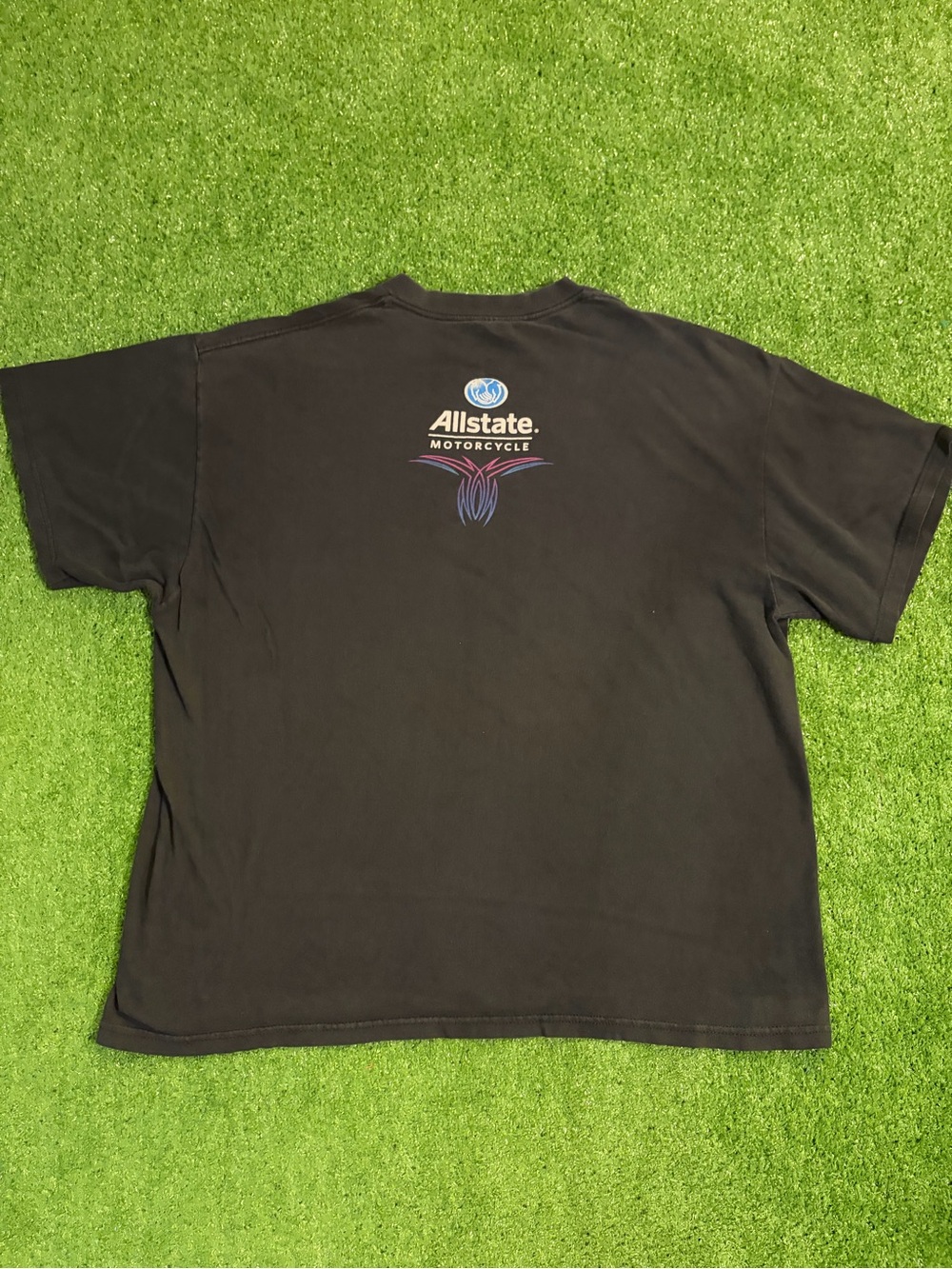 Vintage Perewitz Motorcycles Allstate Insurance T-Shirt - Picture 3 of 6